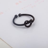 Knotted Love Ring Ring Open Heart Braided Staggered Ring sku image 2
