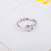 Knotted Love Ring Ring Open Heart Braided Staggered Ring sku image 3