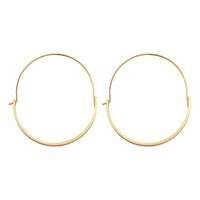 Simple Half-circle Hoop Earrings  Curved  Women's Earrings Green Gold Electroplating Silver sku image 1