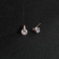 New Korean Fashion Inlaid Zircon Earrings Simple Fashion Earrings Ladies Earrings Gifts Wholesale main image 1