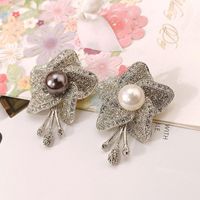 Simple And Stylish Pearl Brooch Female Crystal Wholesale main image 6