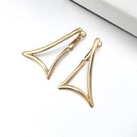 New Exaggerated Fashion Light Plate Big Triangle Earrings Wholesale main image 3
