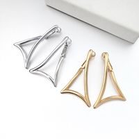 New Exaggerated Fashion Light Plate Big Triangle Earrings Wholesale main image 4