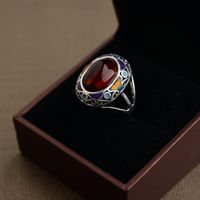 Fashion Vintage Inlaid Ruby Ring Jewelry Wholesale Ring main image 3