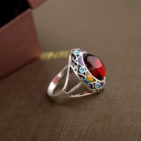 Fashion Vintage Inlaid Ruby Ring Jewelry Wholesale Ring main image 4