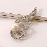 Neue Europäische Und Amerikanische Mode Einfache Mode Brosche Perlen Kleidung Corsage Seiden Schal Schnalle Schal Ring Schal Schnalle Frauen Großhandel sku image 1