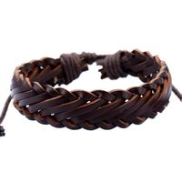 Wholesale Retro Personality Male Imitation Leather Bracelet Woven Multilayer Bracelet sku image 2