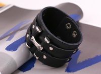 New Vintage Leather Bracelet Personalized Punk Leather Bracelet sku image 1