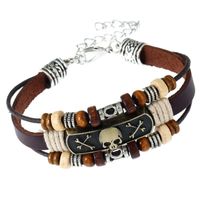 New Alloy Punk Leather Bracelet sku image 1