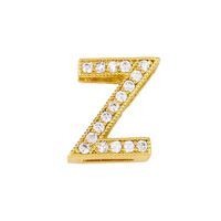 Fashion Letter Copper Gold Plated Zircon Necklace sku image 24