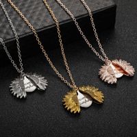 New Flower Shaped Necklace Sunflower Double Lettering Necklace Alloy Flowers Clavicle Chain main image 1