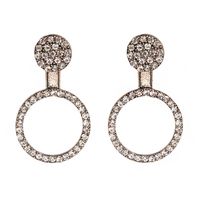Women&#39;s Exaggerated Earrings With Colorful Diamond Crystal Circle Geometric Earrings sku image 1