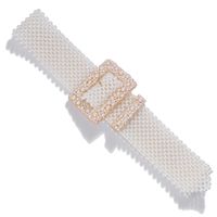 Européen Et Américain Hot Alliage Perle Ceinture Célébrité Internet Même Mode Tous-match Ceinture Haute-clé Digne Vêtements Accessoires sku image 1