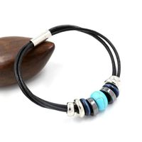 Wholesale Turquoise Beaded Leather Rope Bracelet main image 5