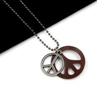 Pendant Necklace Vintage Bead Chain Leather Couple Sweater Men And Women Fashion Necklace main image 1