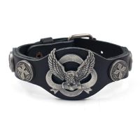 Vintage Alloy Eagle Leather Bracelet sku image 1