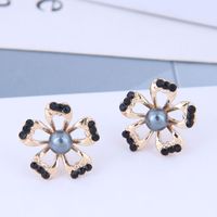 925 Silver Korean Fashion Sweet Ol Flower Stud Earrings main image 2