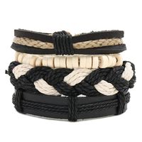 Fabrik Direkte Lieferung Gewebter Anzug Rindsleder Armband Grenz Überschreitende Einteilige Lieferung Retro Europäische Und Amerikanische Herren Leder Armband Schmuck main image 2