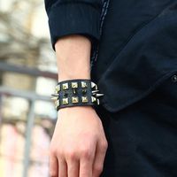 Mode Géométrique Faux Cuir Unisexe Bracelets main image 5