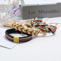 New Colorful Wax Line Braided Four-piece Girl Bracelet Simple Diy Multiple Combination Leather Bracelet main image 4