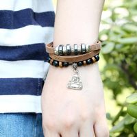 Accessories Leather Beaded Bracelet Personalized Jewelry Bracelet Spot Wholesale main image 4