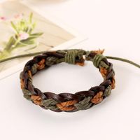 Hand Gewebtes Rindsleder Armband Weiblich Nischen Design Student Einfachen Kalten Wind Retro Temperament Leder Armband Armband Armband main image 3