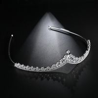 Defending Hair Hoop Hairpin Copper Inlaid 3a Zircon Inlaid Fashion Crown Shaped Ladies Hair Accessories main image 3