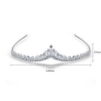 Defending Hair Hoop Hairpin Copper Inlaid 3a Zircon Inlaid Fashion Crown Shaped Ladies Hair Accessories main image 6