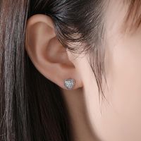 Earrings Fashion Heart Shaped Zircon Small Earrings Simple Earrings Wholesale main image 3