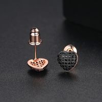 Earrings Fashion Heart Shaped Zircon Small Earrings Simple Earrings Wholesale main image 5