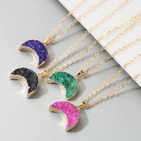 Necklace Clavicle Chain Star Moon Simple Hip Hop Jewelry Imitation Natural Stone Accessories main image 1