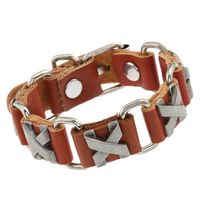 Fashion Alloy Cowhide Bracelet Leather Jewelry Bracelet Wholesale Couple Bracelet sku image 2