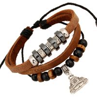 Accessories Leather Beaded Bracelet Personalized Jewelry Bracelet Spot Wholesale sku image 1