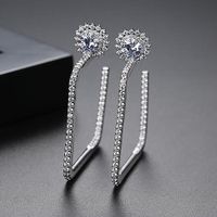 Jinse Kaixi Boucles D'oreilles Européen Et Américain Tempérament Banquet Personnalisé Femmes De Cuivre Incrusté De Zirconium Carré Boucles D'oreilles Boucle D'oreille Cadeau sku image 1