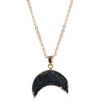 Necklace Clavicle Chain Star Moon Simple Hip Hop Jewelry Imitation Natural Stone Accessories sku image 3
