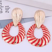 European And American Fashion Metal Simple Water Drop Exaggerated Earrings main image 3