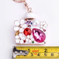 Creative Korean Perfume Bottle Car Pendant Crystal Keychain Bag Fashion Keychain Wholesale main image 4
