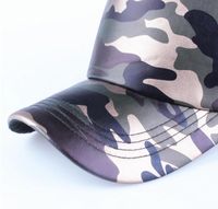 New Baseball Mesh Cap Pu Camouflage Fashion Men And Women Cap Hat Hip Hop Hat main image 5