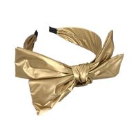 Patent Leather Metallic Double-layer Large Bow With Thin Edges main image 6