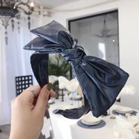 Patent Leather Metallic Double-layer Large Bow With Thin Edges sku image 4