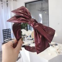 Patent Leather Metallic Double-layer Large Bow With Thin Edges sku image 5