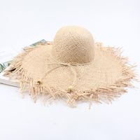 قبعة الصيف جديد قناع شاطىء البحر الشاطئ البرية طوي كبيرة حافة قبعة sku image 1