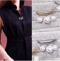 Delicate Korean Fashion Sweet Ol Elegant Pearl Pin Brooch Collar Clip Brooch main image 1