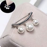 Delicate Korean Fashion Sweet Ol Elegant Pearl Pin Brooch Collar Clip Brooch sku image 1
