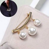 Delicate Korean Fashion Sweet Ol Elegant Pearl Pin Brooch Collar Clip Brooch sku image 2