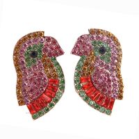European And American Fashion Metal Studded Birdie Exaggerated Earrings main image 6