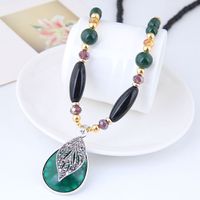 Simple Accessories Water Drop Wild Colorful Black Beads Temperament Long Chain / Sweater Chain main image 3