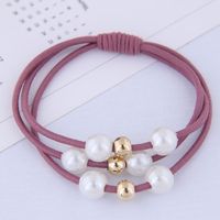 Fashionable Wild Pearl Hair Ring Headdress Simple Hair Rope Rubber Band Hair Accessories Rubber Band main image 4