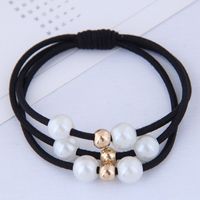 Fashionable Wild Pearl Hair Ring Headdress Simple Hair Rope Rubber Band Hair Accessories Rubber Band sku image 1