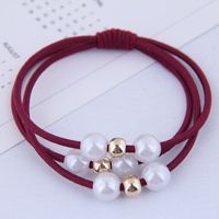Fashionable Wild Pearl Hair Ring Headdress Simple Hair Rope Rubber Band Hair Accessories Rubber Band sku image 3